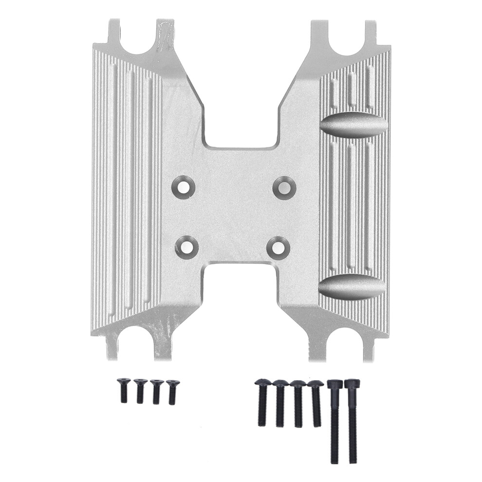 (Silver) Rc Gear Box Base Aluminum Alloy Skid Plate 1/18 Utb18 Capra 643505254020