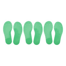 (Green) 3 Pairs Footprints Marker PVC Foot Shaped Training Pad Orange