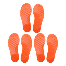 (Orange) 3 Pairs Footprints Marker PVC Foot Shaped Training Pad Orange