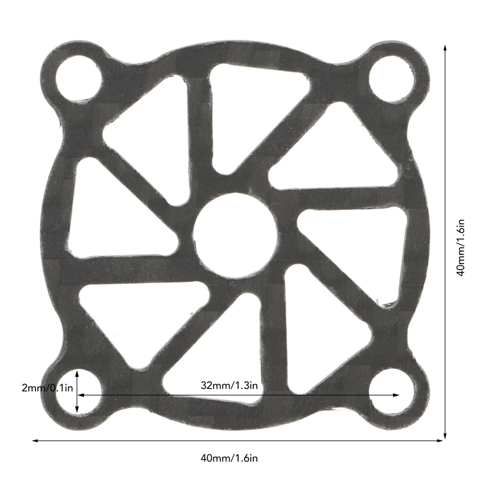(C) Rc Cooling Fan Cover Carbon Fiber Motor Esc Heat Dissipation Black 643505258363