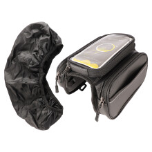 (Black) Waterproof Bicycle Bag Top Tube Phone Holder Green