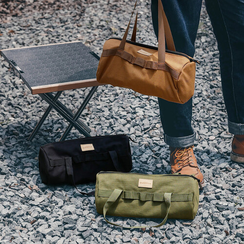 Camping Tent Peg Storage Bag with Hammer for Canvas Tent Tools