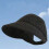 (Black) Women Sunshade Hat Half Empty Top Summer Sun Hat Hook Loop White 5