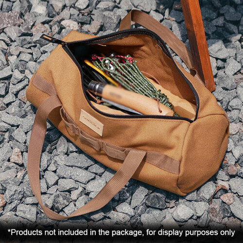 Camping Tent Peg Storage Bag with Hammer for Canvas Tent Tools 2