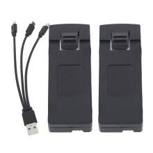 2PCS 3.7V 2600mAh RC Aircraft Battery with Charge Line