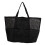 (Black) Nylon Foldable Beach Shoulder Bag Multifunctional Mesh Tote Grey 1