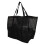 (Black) Nylon Foldable Beach Shoulder Bag Multifunctional Mesh Tote Grey 4