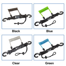 Spiral Coil Cable Flashlight Leash Diving Snorkelling Surfing Kayaking