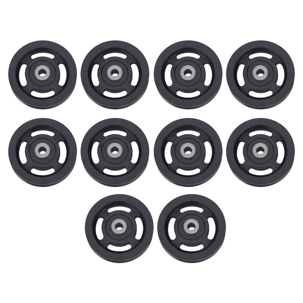 10Pcs Nylon Black Bearing Pulley Wheel For Gym Cable Machine 643505259339