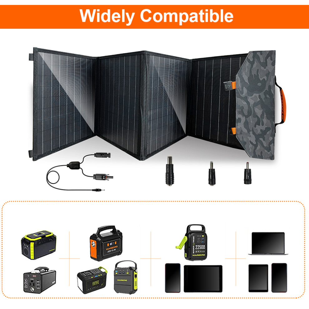 100W 18V Foldable Solar Panel Charger For Camping Travel 643505264845