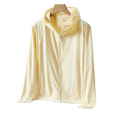 (Yellow L) Sun Protection Jacket Quick Dry Hoodie Outdoor Running Hiking Pink L