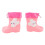 Rain Boot Waterproof Adjustable Bunny Pattern Pink 1