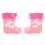 Rain Boot Waterproof Adjustable Bunny Pattern Pink 4