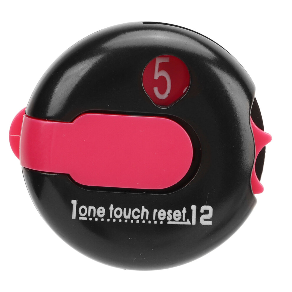 (Black and Pink) Golf Score Counter Cap Clip One Button Zeroing Black White-image-OPC-PMK6DWG-NEW
