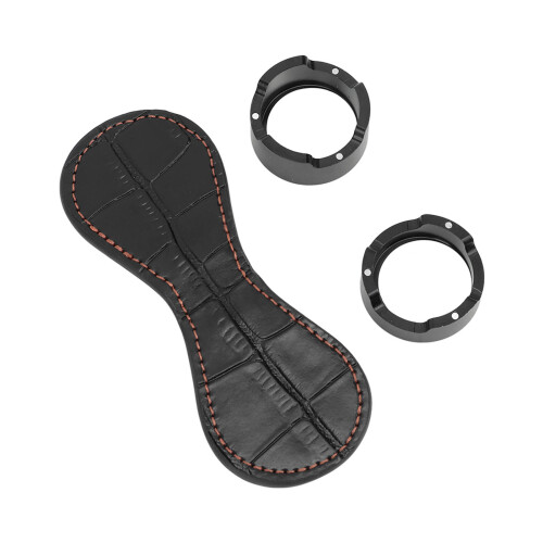 Magnetic Billiard Chalk Holder Leather Clip Black 1