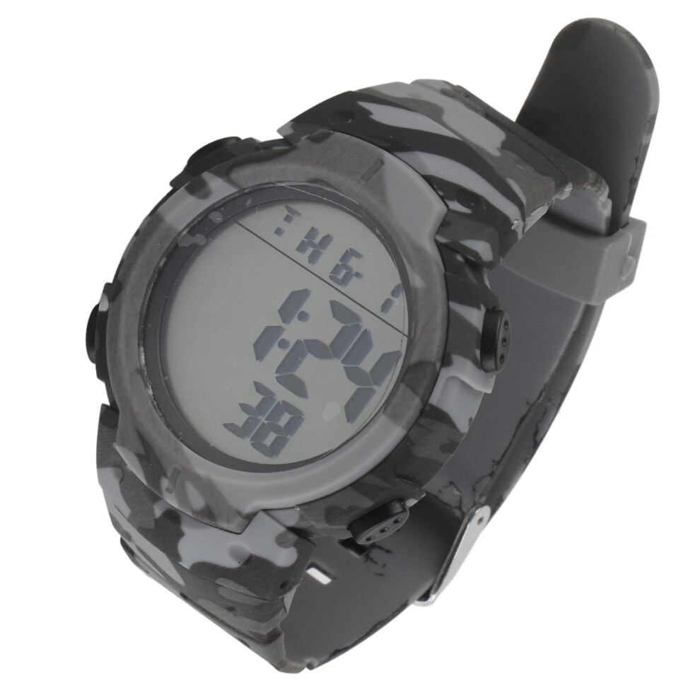 (Camouflage ) Digital Watch Men Sports Waterproof Multifunction Night Camo Gray/Light 643505265958