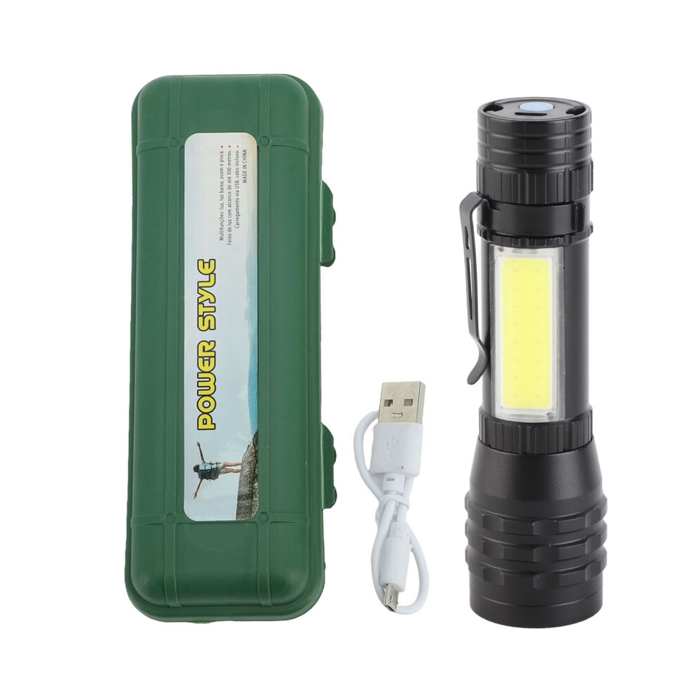 Rechargeable Flashlight 4 Modes High Brightness Metal COB Sidelight-image-OPC-PMK6FCH-NEW