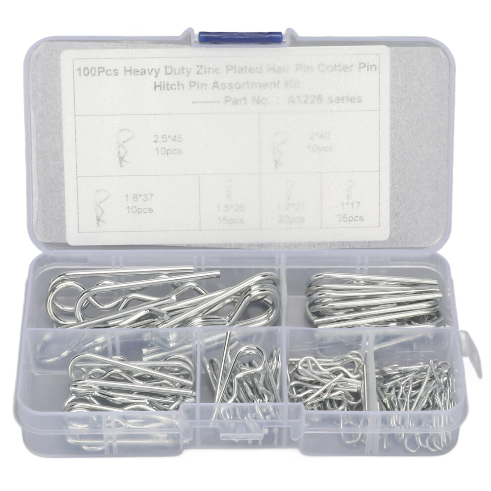 100Pcs R Clip Kit Carbon Steel M1 M1.2 M1.5 M1.85 M2 M2.5 643505270600