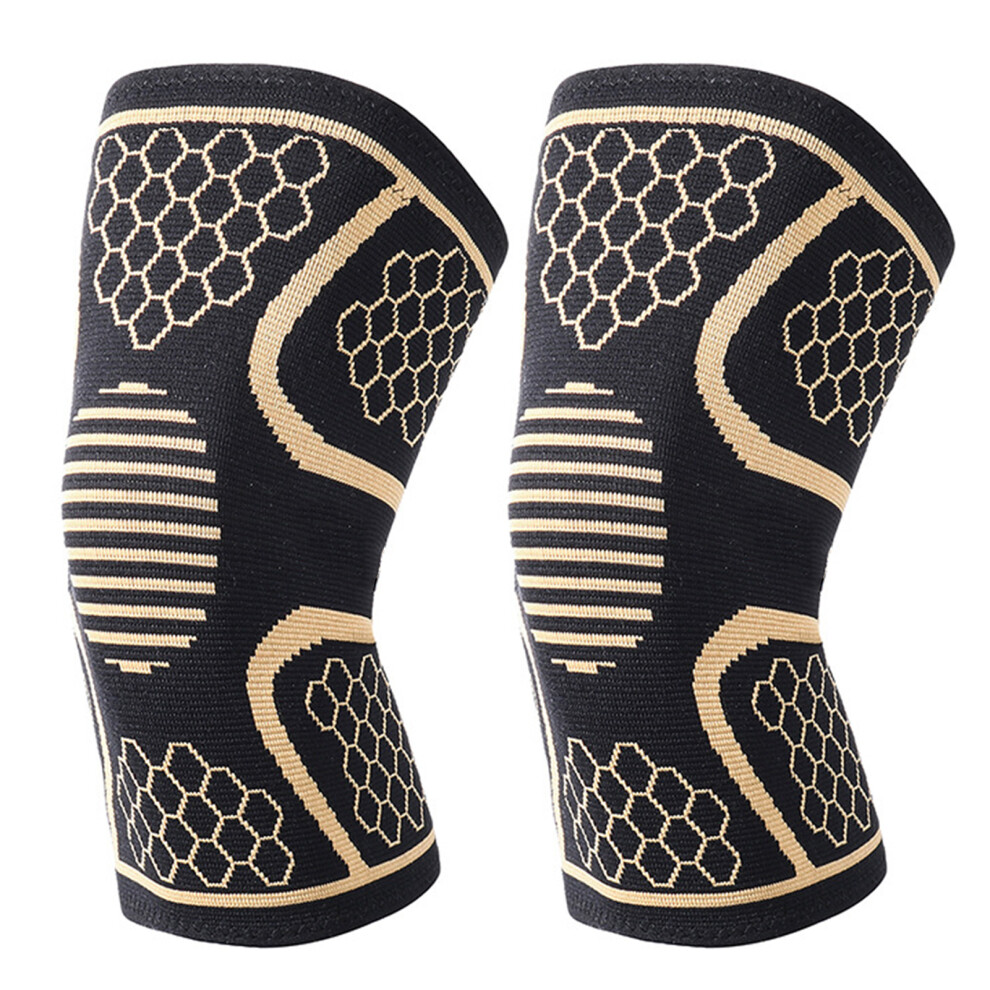 (M) 2 Pcs Knee Pads Anti-Slip Breathable for Running Hiking-image-OPC-PMK6FY7-NEW