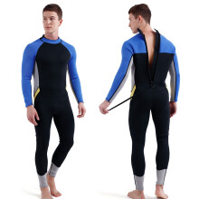 3mm Neoprene Men's Back Zip Full Body Wetsuit Snorkeling Surfing Scuba