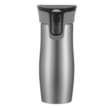 (Silver) 450ML Double Layer Stainless Steel Insulated Water Bottle Silver