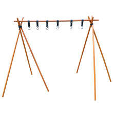 Wooden Triangular Storage Rack High Load 125cm