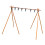 Wooden Triangular Storage Rack High Load 125cm 3