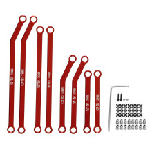 (Red) High Clearance RC Front Links Set for AXIAL SCX24 1/24 Aluminum Red