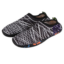 (Black White Size 39) Water Shoes Quick Drying Breathable Elastic Hiking Black Blue 39