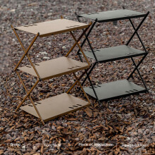 Outdoor Camping Cups Bowls Storage Rack Aluminum Alloy 120x40x121.5cm