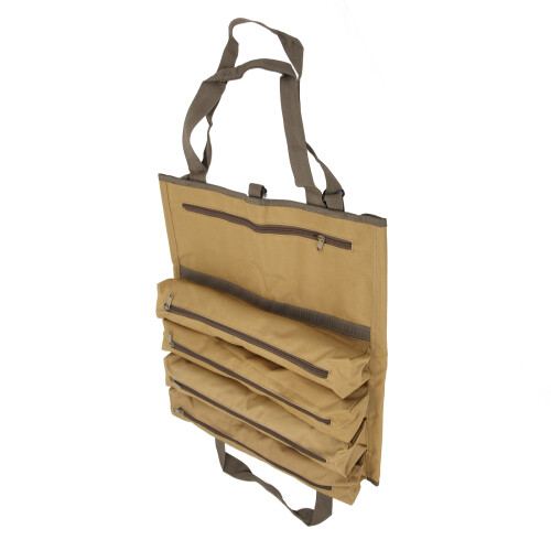 (Khaki) 600D Oxford Tool Roll Bag, Black, Multi Pockets 1