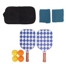 Fiberglass Ball Paddles Set Portable for Beginners with Storage Bag
