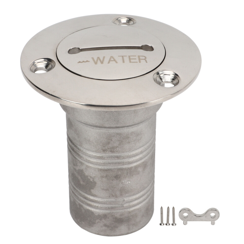 (Water) Deck Filler 316 Ss 1.5" Right Angle Boat Filler With Key 643505285864