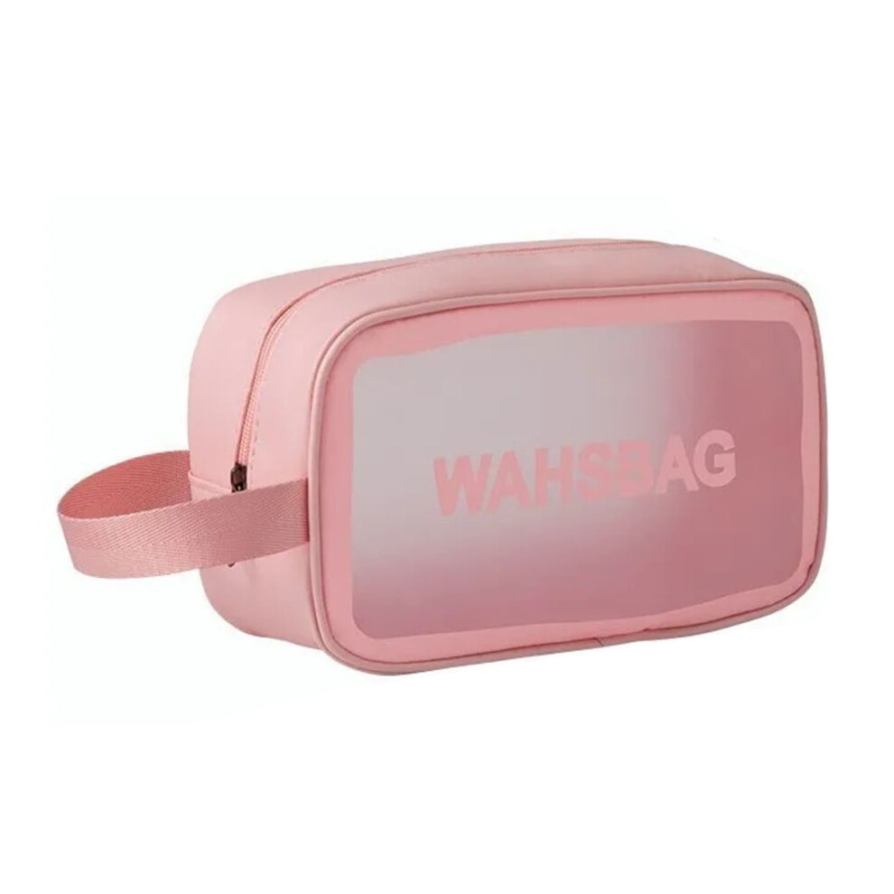 Pink (Pink) Transparent Makeup Bag Waterproof Travel Cosmetic Bag