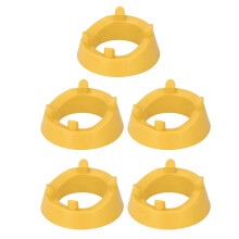 (Yellow) 5Pcs Ball Stand Plastic Football Basketball Volleyball Rugby Blue