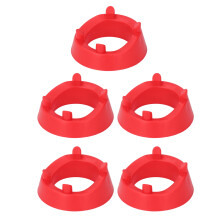 (Red) 5Pcs Ball Stand Plastic Football Basketball Volleyball Rugby Blue