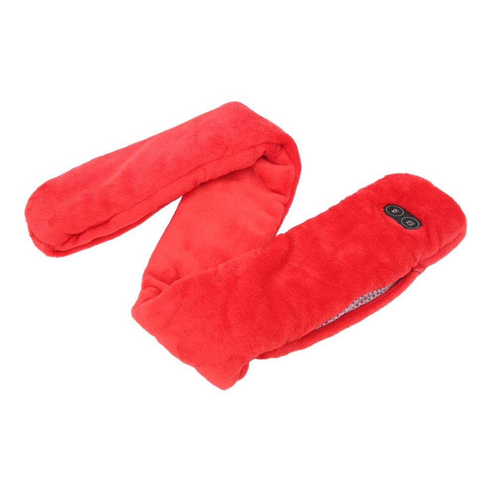 (Red) Heating Scarf Smart Temp Adjust USB Massage Red