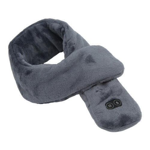 (Grey) Heating Scarf Smart Temp Adjust USB Massage Red