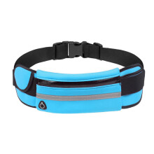 (Blue) Running Belt Fanny Pack Large Capacity Waterproof Waist Bag Blue