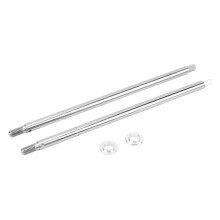 (Silver) RC Rear Axle Shaft Set Steel Spacer Losi Baja Rey Silver