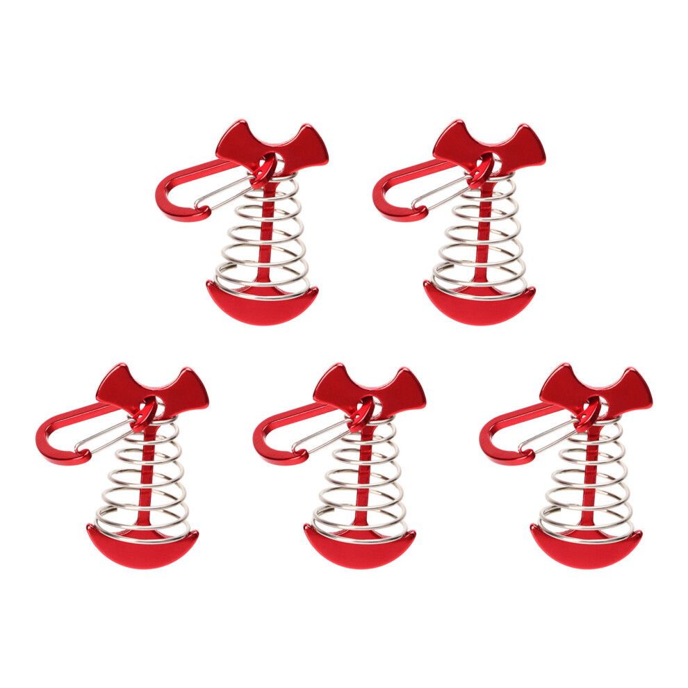 5 PCS Fishbone Deck Anchor Pegs Tent Awning Spring Hook Adjustable-image-OPC-PMK6KHP-NEW