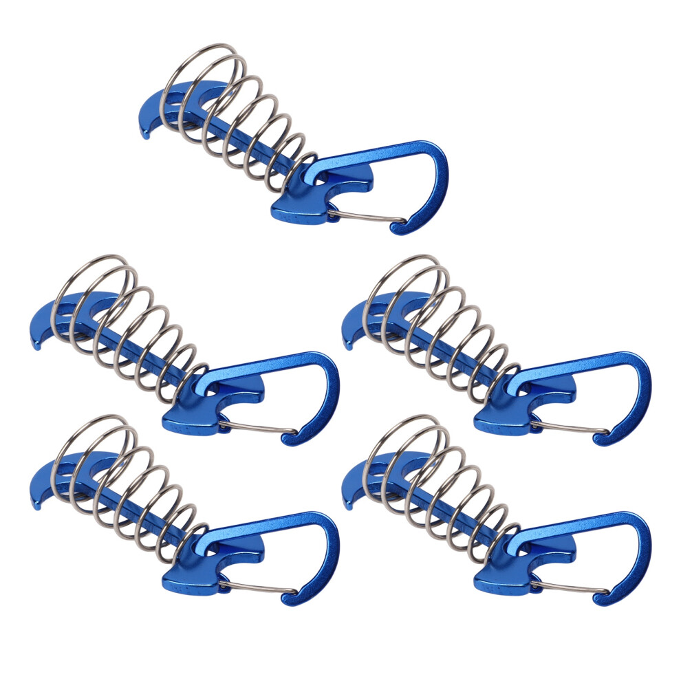(Blue) 5Pcs Fishbone Tent Nails Large Deck Boards Camping Stakes Red 643505299595