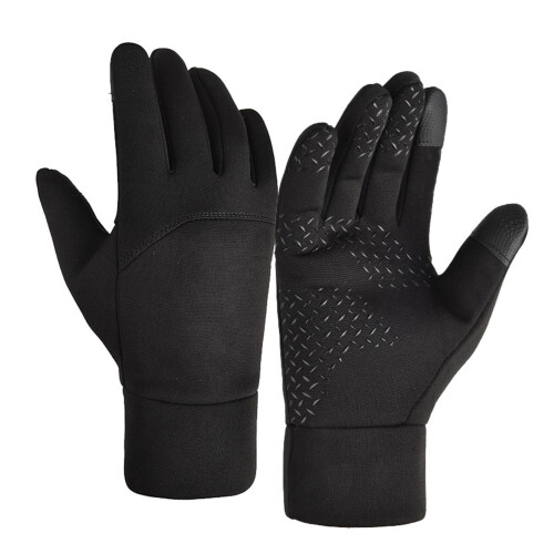 (M) Men Gloves Touch Screen Windproof Waterproof Black M