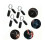 4PCS Barbell Spring Clip 3.2mm Wire 2 Turns 25mm Diameter 5