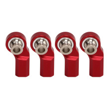 (Red) 4PCS M3 Aluminum RC Car Rod End Steering Head for Axial SCX10