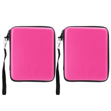(Pink) 2Pcs EVA Hard Case Portable Storage Bag for 2DS Blue Lacing