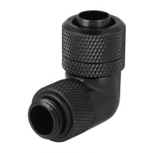 G1/4 Water Cooling Fitting Thin Tube 90 Elbow Black