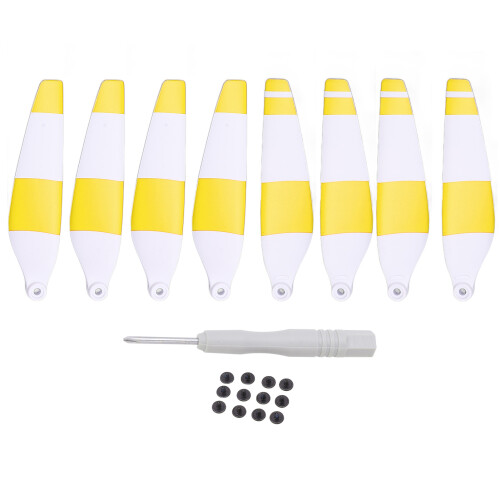 (Yellow) Drone Propellers for Mini 3 Pro 6030F Quiet Flight Red Double Sided