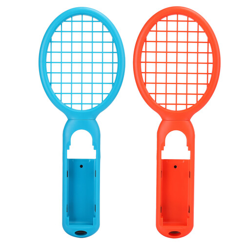 (Red + Blue) 1 Pair Tennis Racquet Handle Motion Controller Red Blue 1