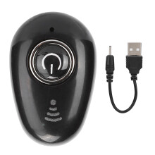 (Black) S650 Mini Bluetooth Earphone Wireless In-Ear Sport Headphone Blanc